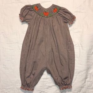Smocked Fall Romper-adorable